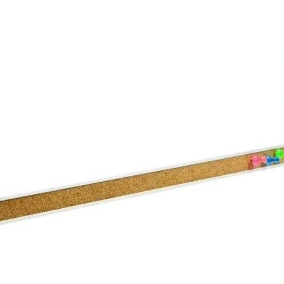 🐰🎉Quartet Bulletin Board Bar 36 x 1" Cork w Aluminum Frame - Picture 1 of 2